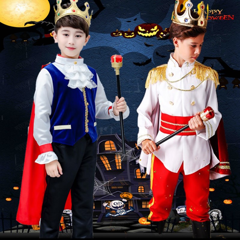Boys Royal Costumes Kids Prince King Costume Set Kids Prince Halloween