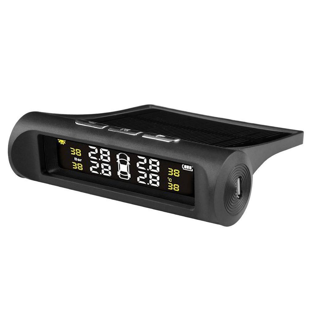 Solar Car Tire Pressure Monitoring System + 4 External Sensors TPMS01
