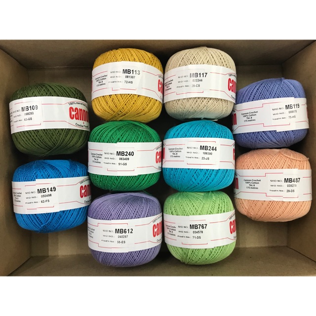 Cannon 100 mercerized cotton crochet thread (M351/008C) Shopee