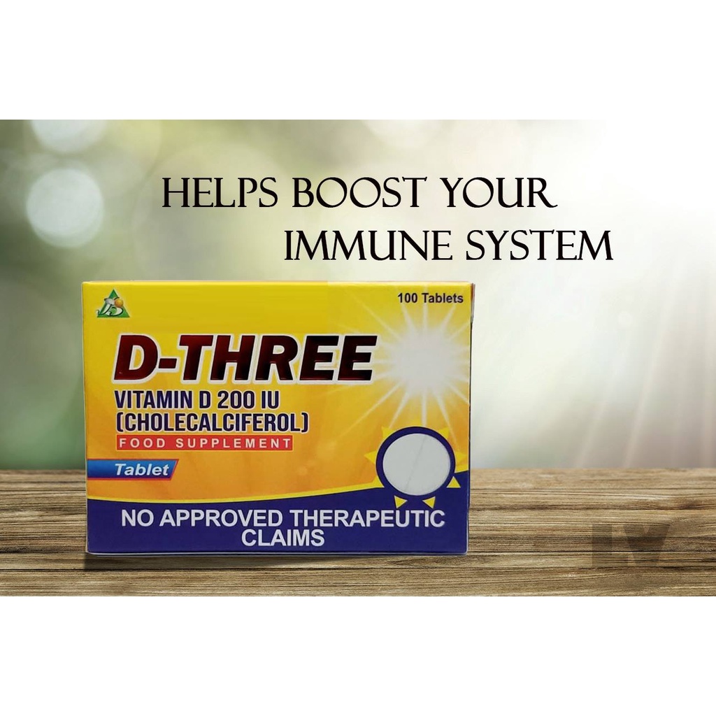 DTHREE VITAMIN D3 100 Tablet Shopee Philippines