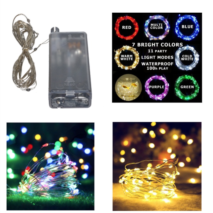 3M Led Fairy Lights Battery Operated Copper Wire Starry Fairy Lights
