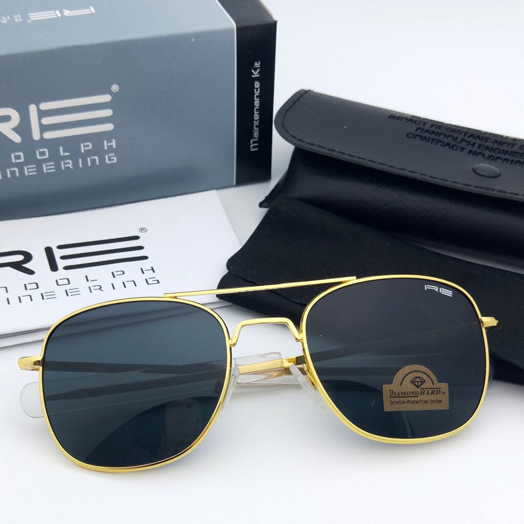 Randolph Aviator sunglasses RE General Metal Men's Casual Eyewear Glass Lens Shopee Philippines