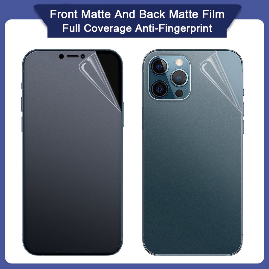[Front + Back] Matte Soft Hydrogel Film Screen Protector for iPhone 14 13 12 11 Pro XS Max Mini
