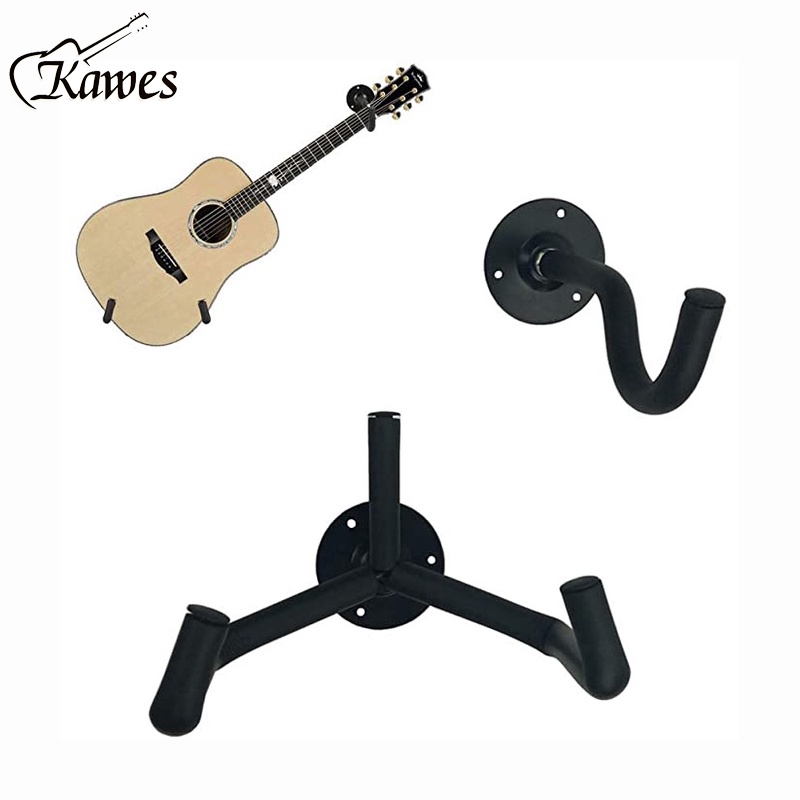 2pcs Guitar Wall Mount Horizontal Wall Hanger Guitar Bass Display Rack