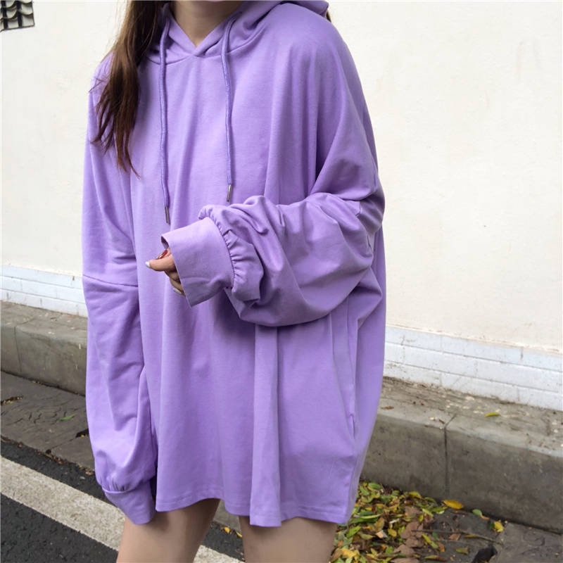 Fashion Loose Casual Oversized Hoodies Korean Style Thin