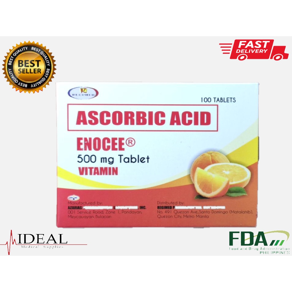 ENOCEE Vitamin C Ascorbic Acid (100 Tablets) Shopee Philippines
