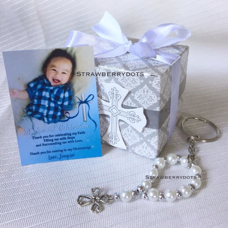 ※In stock! ※ Baptism Christening Giveaways Souvenirs with Box Shopee
