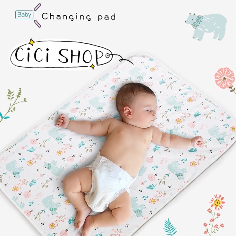CiCi Baby Waterproof Diaper Changing Mat Pad Washable Travel Mat for