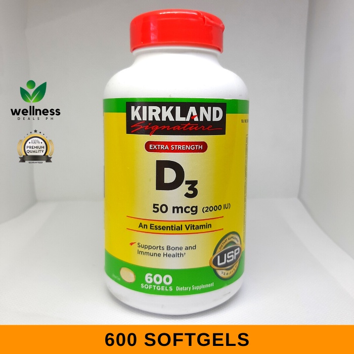 Kirkland Vitamin D3 50 mcg 2000 IU Kirkland Multivitamin Vitamin D 600