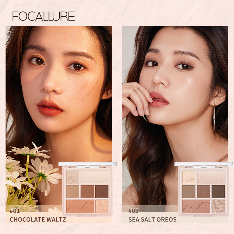 Focallure Cake Makeup PaletteHigh Pigment Glitter Eyeshadow Blush