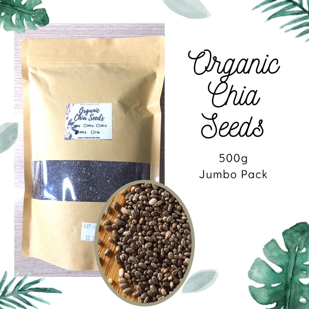 Organic Chia Seeds Jumbo Pack 500g Shopee Philippines