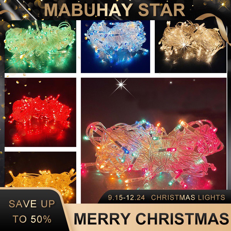 MABUHAY STAR 80L/100L CHRISTMAS LIGHTS RICE LIGHT / GLASS BULB / ENERGY