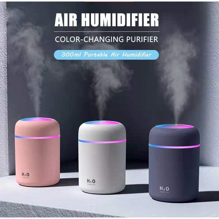 300ml Humidifier Air Purifiers RGB LED Light Portable Aromatherapy