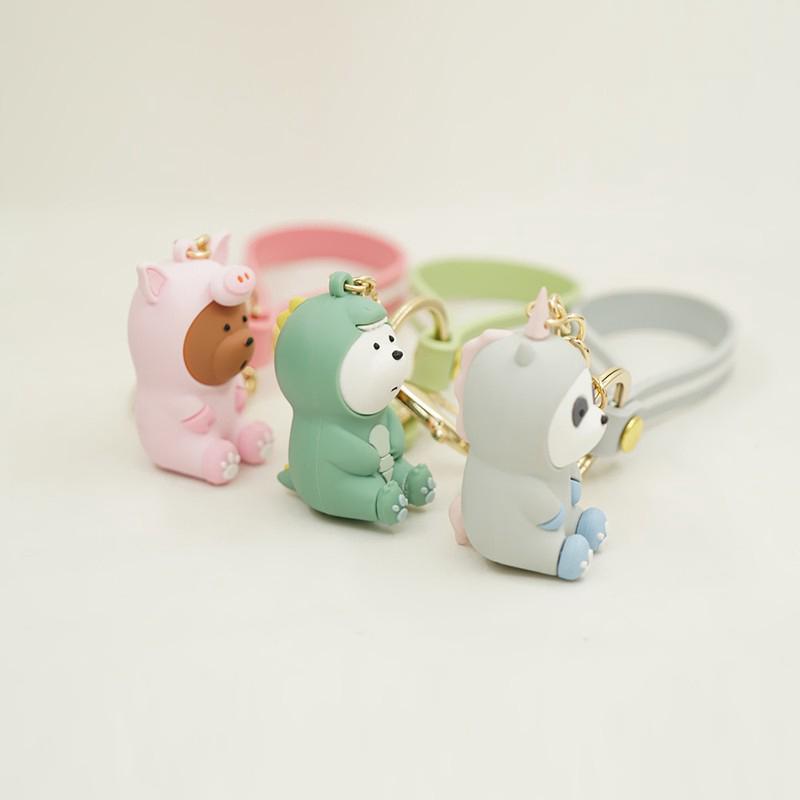 Cute Pendant We Bare Bears White Bear Brown Bear Keychain Shopee
