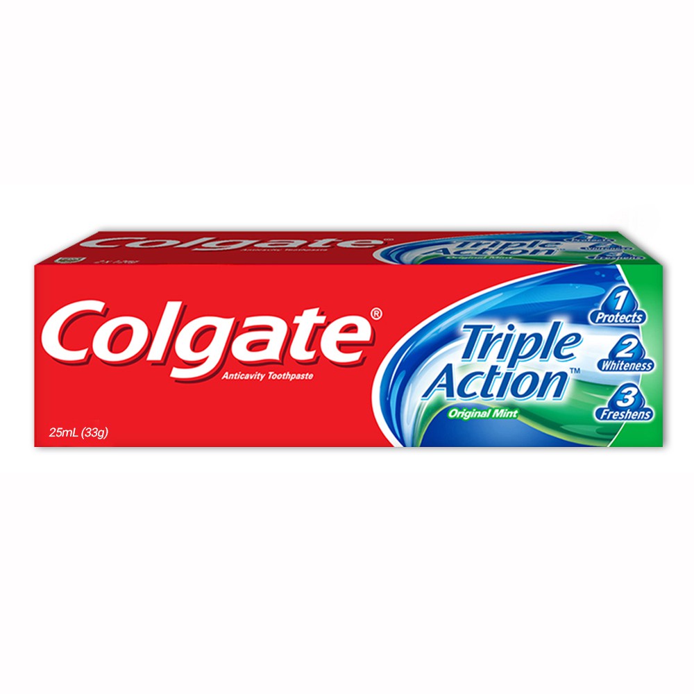Colgate Triple Action AntiCavity Family Toothpaste 25ml Shopee Philippines