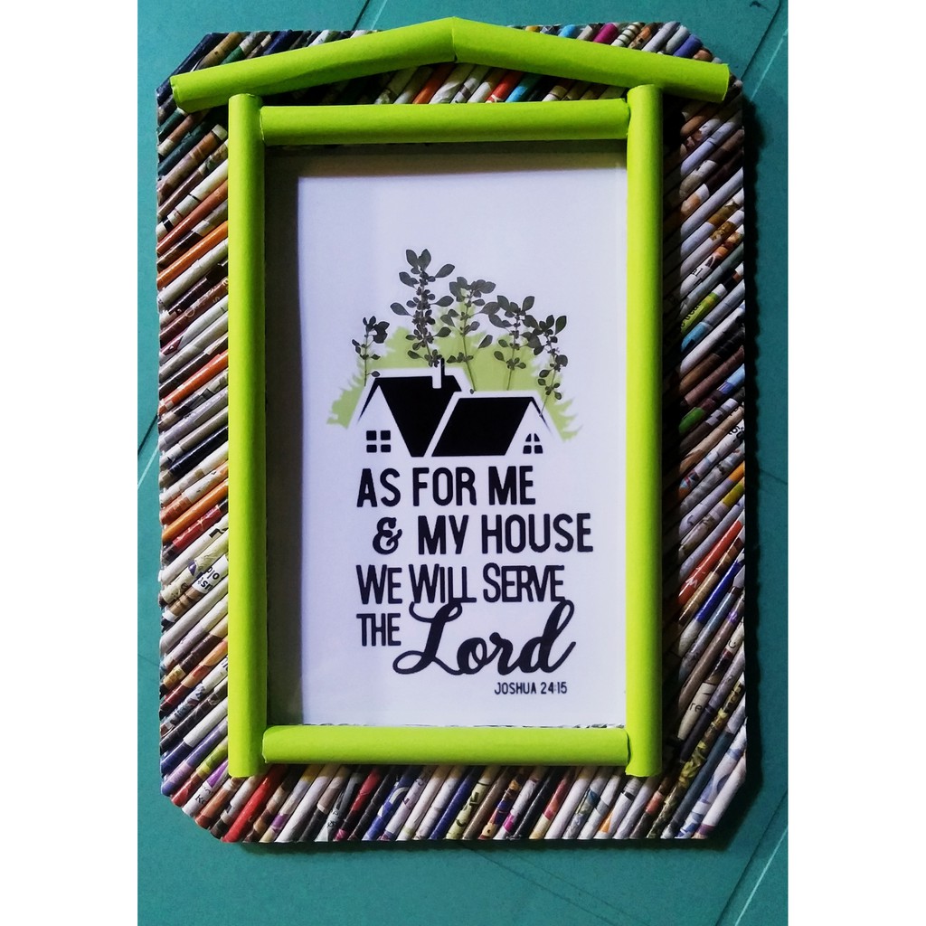 4R PHOTO FRAME HOUSE PORTRAIT DESIGN W/ BIBLE VERSE “AS FOR ME AND MY