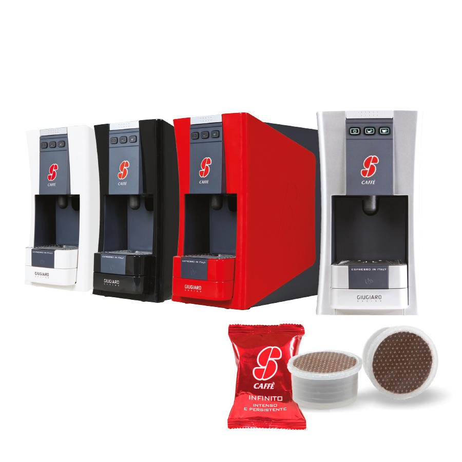 Essse Caffè S.12 Espresso Coffee Capsule Machine (FREE 50 Intenso