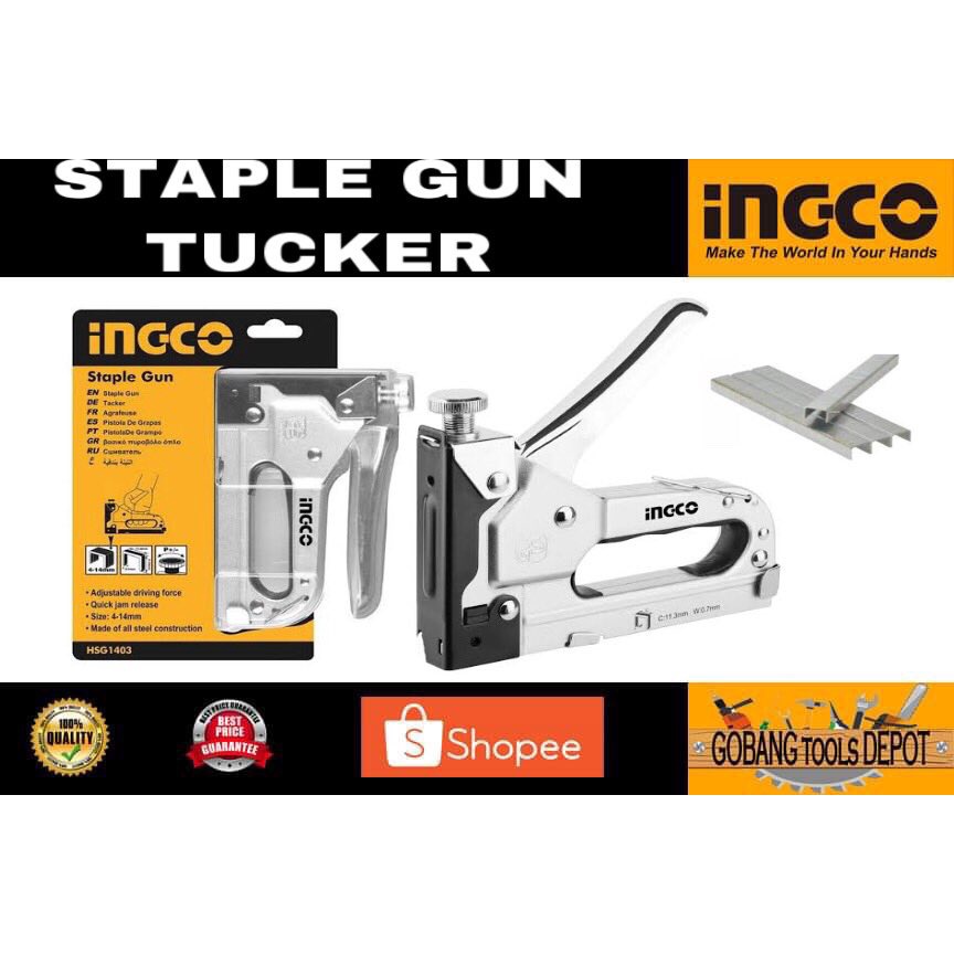 INGCO Staple Gun Tacker HSG1403 Shopee Philippines