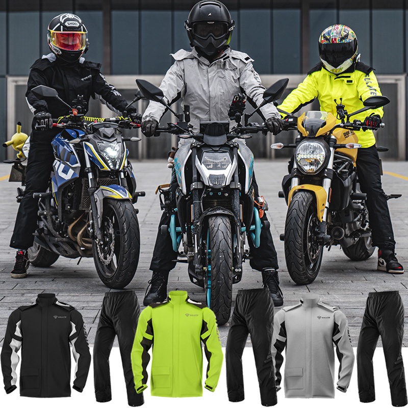 SULAITE Rainwear Motorcycle Raincoat Suit Men Lady Outdoor Ultrathin