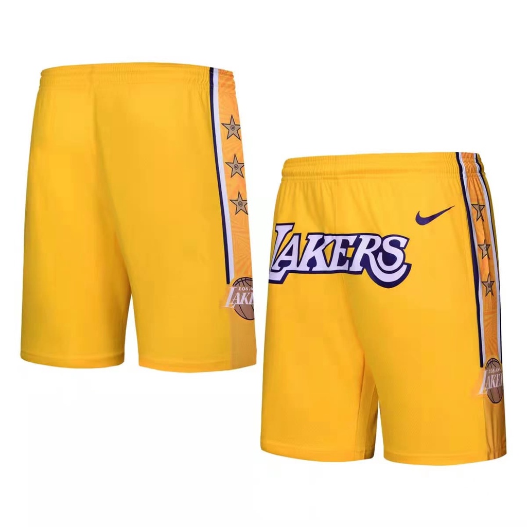 Lakers Triple Star New Design NBA Basketball Jersey Shorts For Men