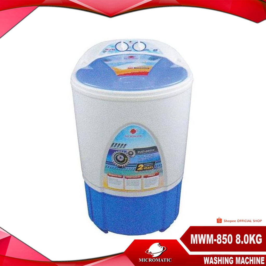 Micromatic MWM850 8.0kg Washing Machine Single Tub Shopee Philippines