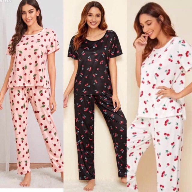 TERNO PAJAMA DIRECT SUPPLIER ADULT TRENDY FASHION SCARLET COMFY PAJAMA