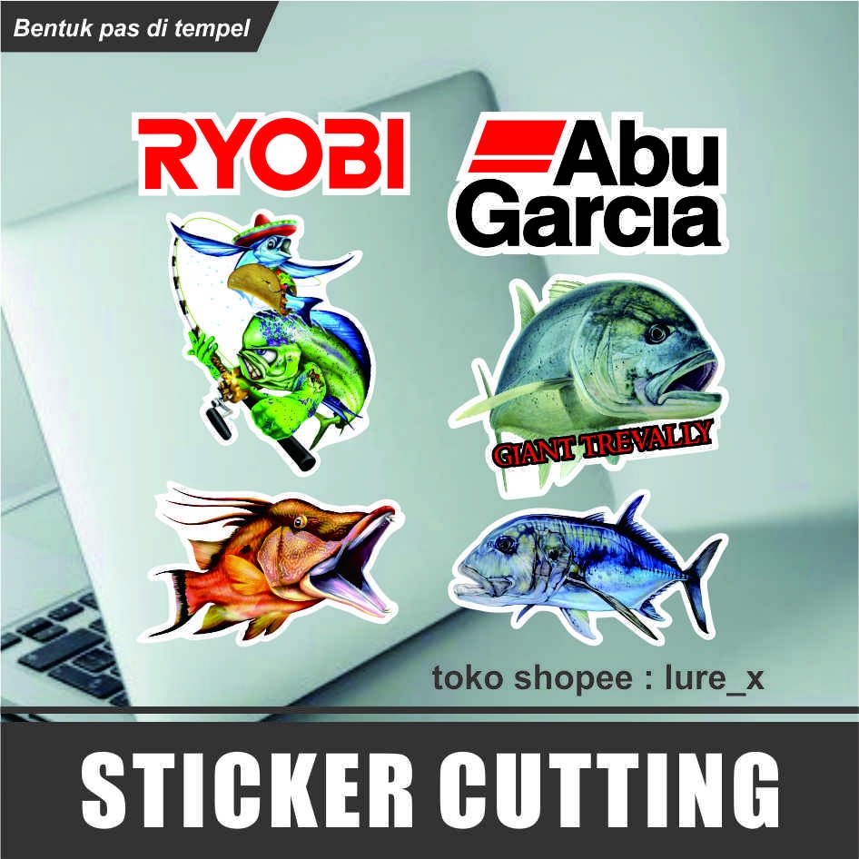 Giant Trevally Fishing Sticker Fishing Brand Cutting Stickers