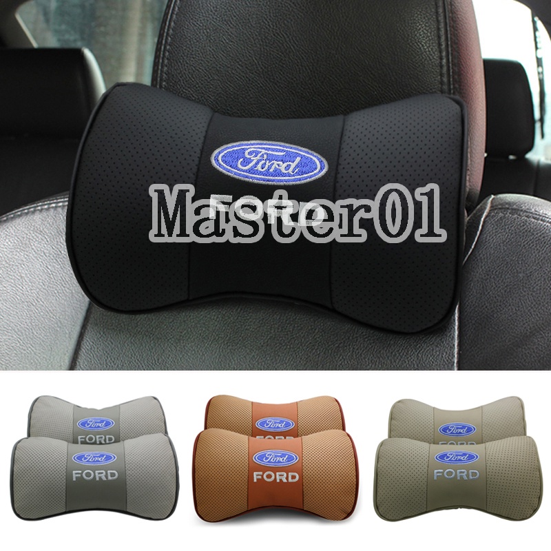 2Pcs/Set Leather Car Seat Headrest Neck Protective Rest Cushion Cozy