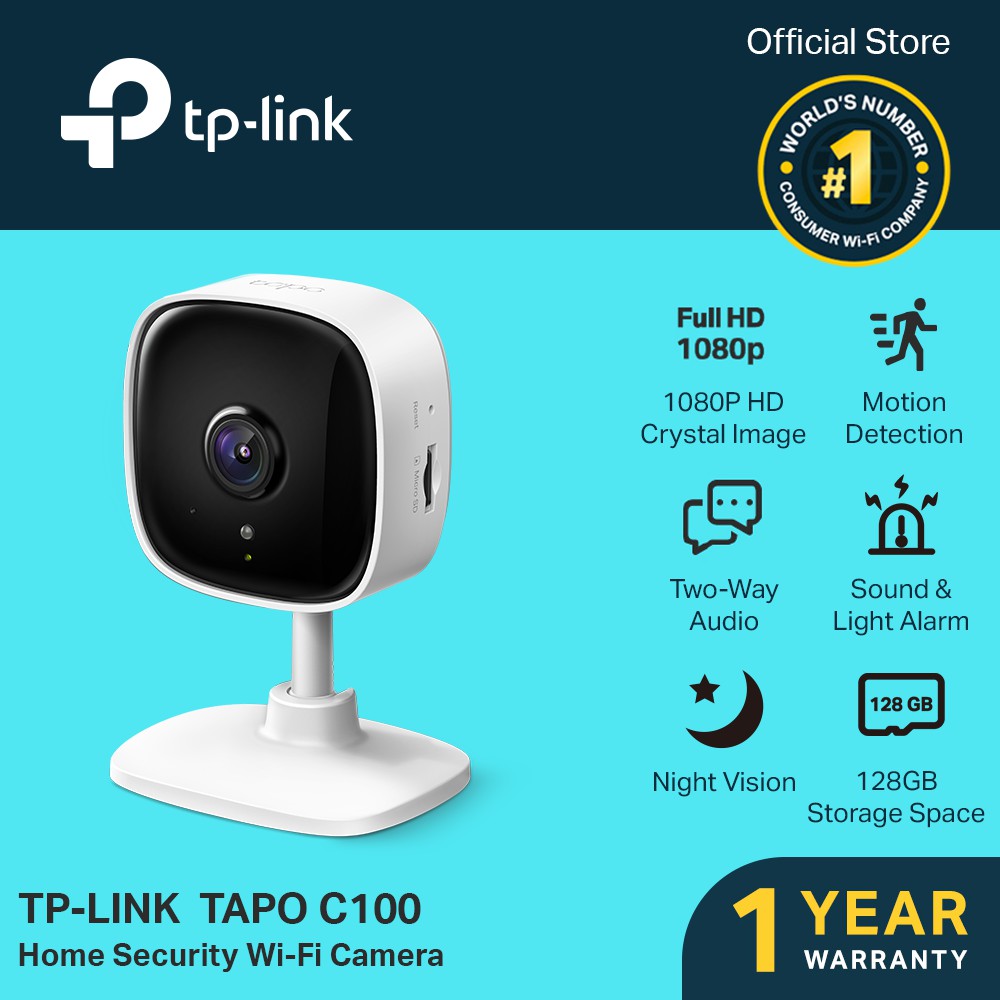 TPLink Tapo C100 Home Security WiFi Camera 1080P HD IP Camera IP