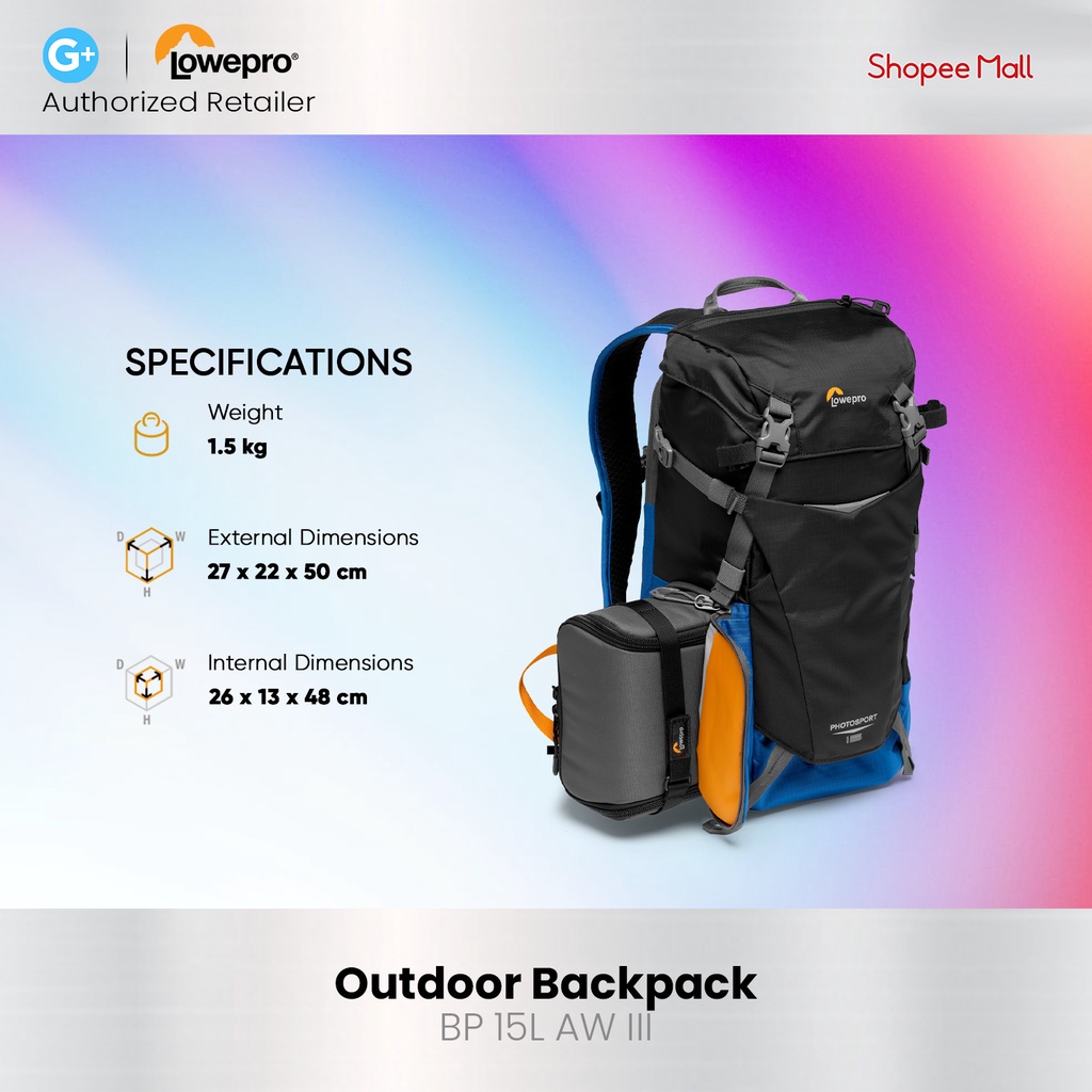Lowepro PhotoSport Outdoor Backpack BP 15L AW III Shopee Philippines