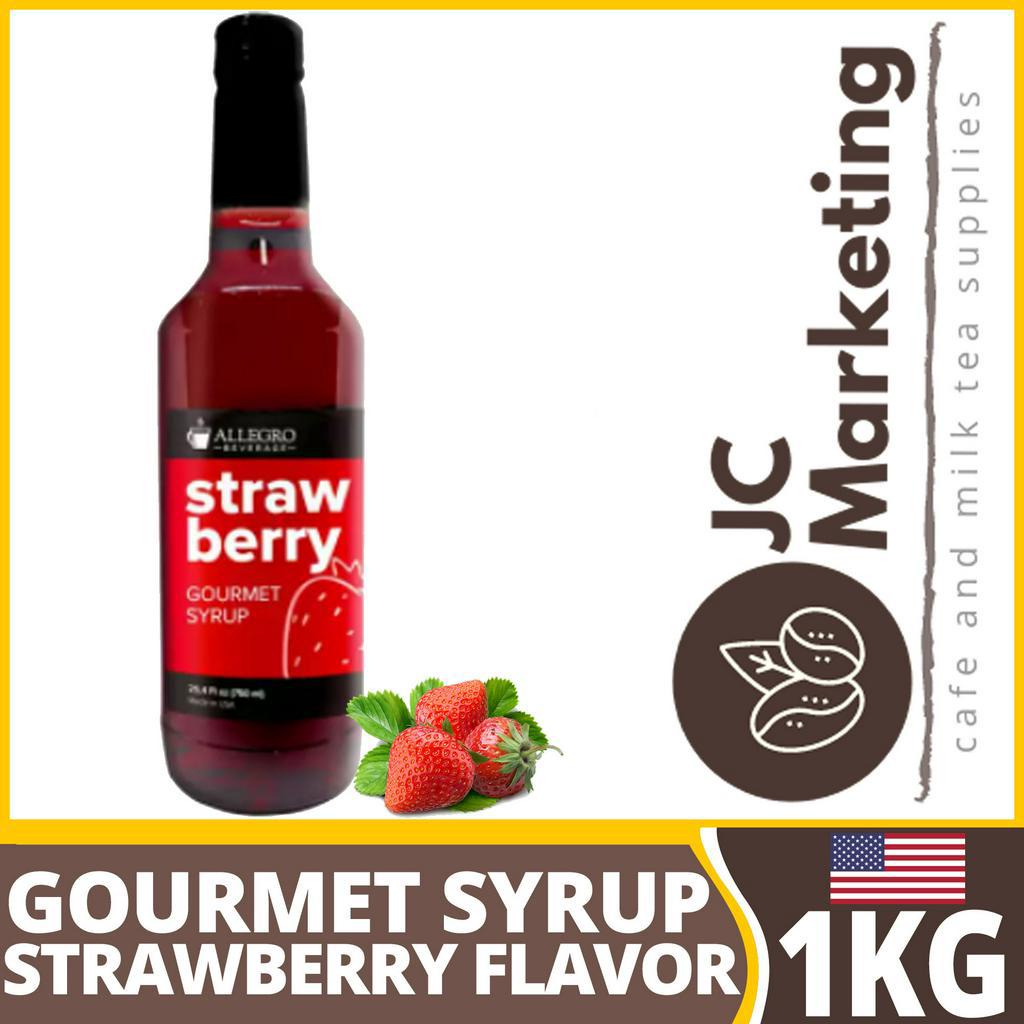 Allegro Strawberry Flavor Gourmet Syrup 750ml Can use for Many Applica
