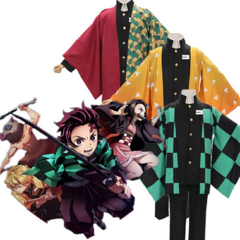Anime Demon Slayer Kimetsu No Yaiba Kamado Nezuko Cosplay Costume