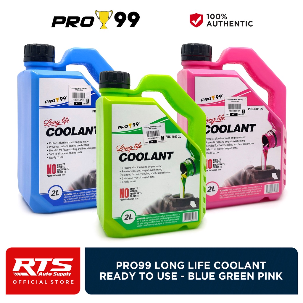 Pro 99 Ready To Use Long Life Coolant Green Pink Blue Shopee Philippines