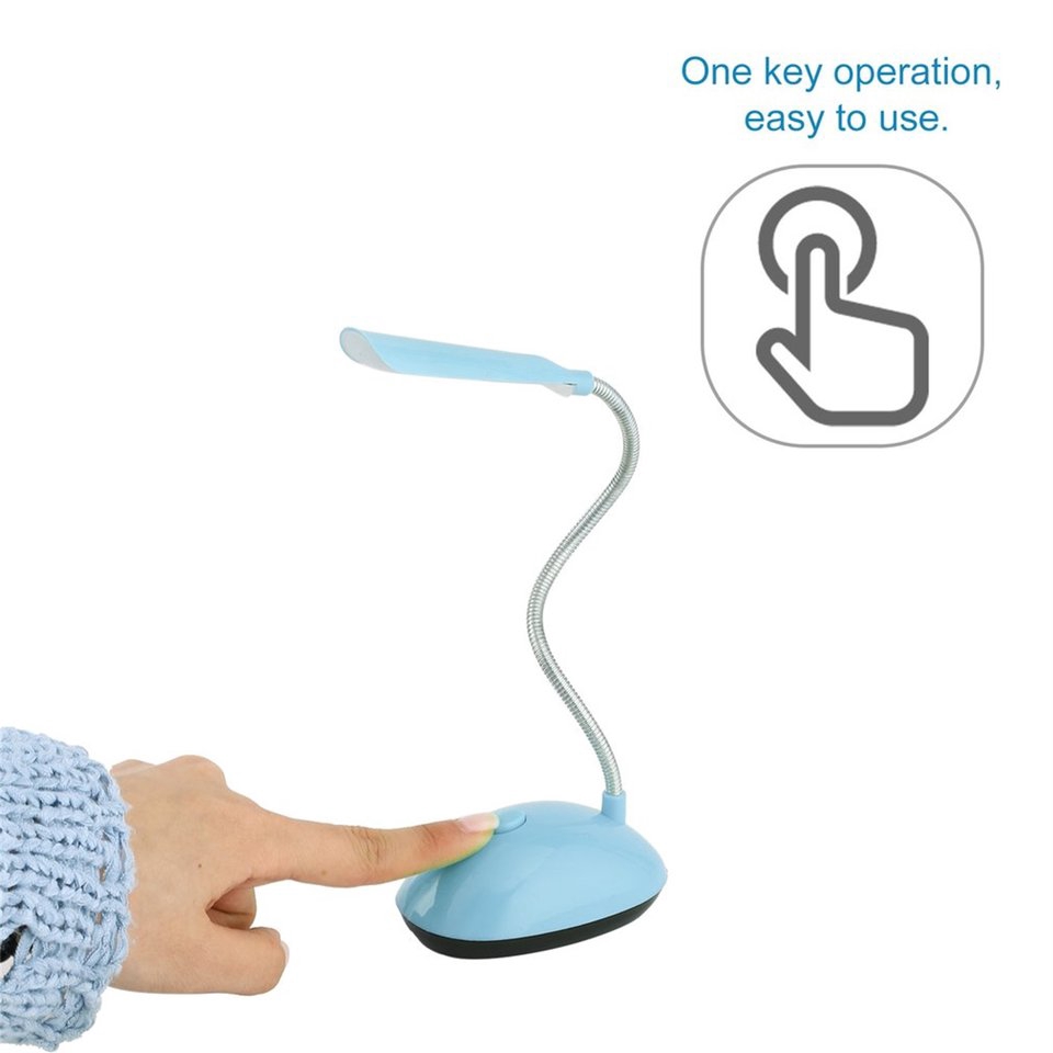 Deicy Wind LED Desk Light Battery Operated Book Reading Lamp with