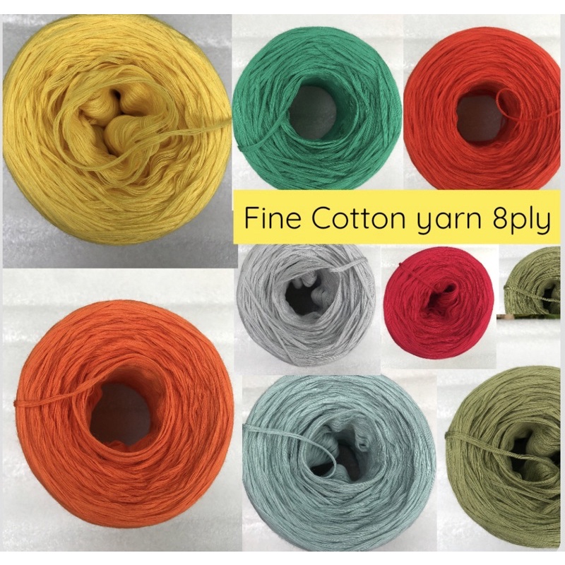 Fine Cotton yarn for crochet 8ply Baguio Yarn Part 1 200grms Shopee Philippines