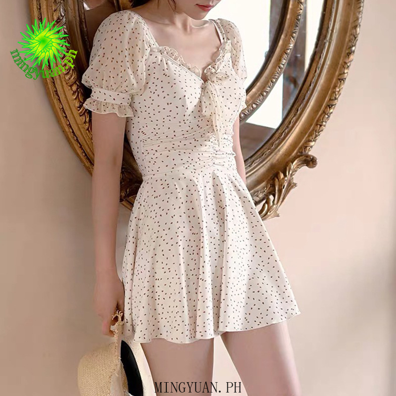 ( Mingyuan ) Baju renang konservatif onepiece penutup