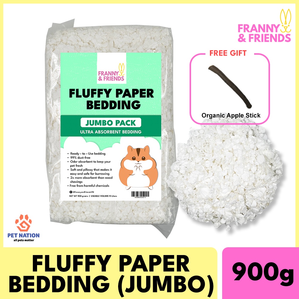 Franny & Friends Unscented Fluffy Hamster Paper Bedding Jumbo Pack 15L