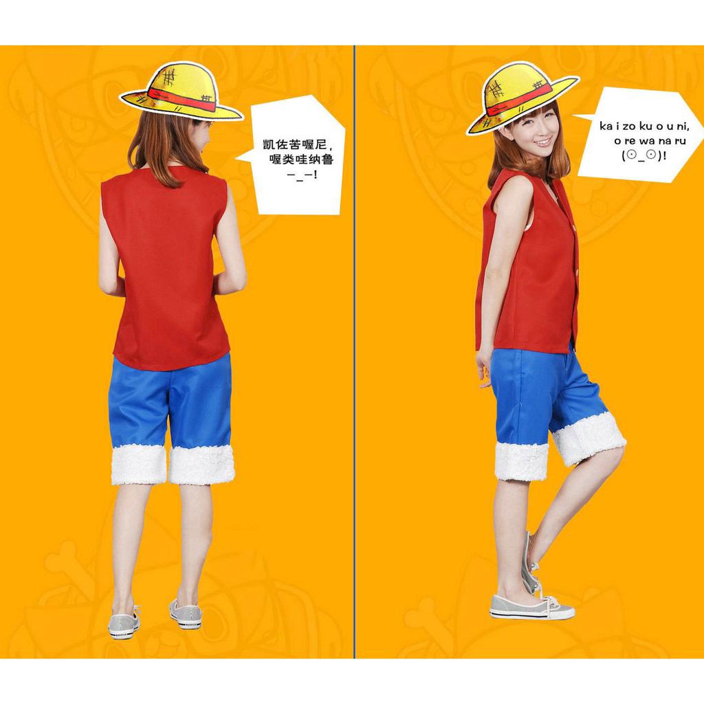 Anime Unisex One Piece Costumes Monkey D Luffy Cosplay Boys Shopee Philippines