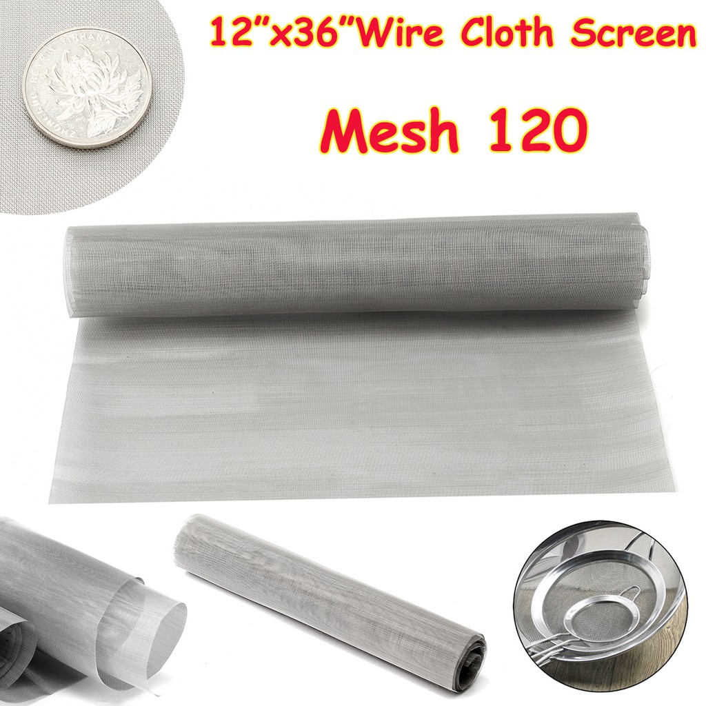 12'' x 36'' 304 120 Mesh Stainless Steel Wire Cloth Screen Shopee