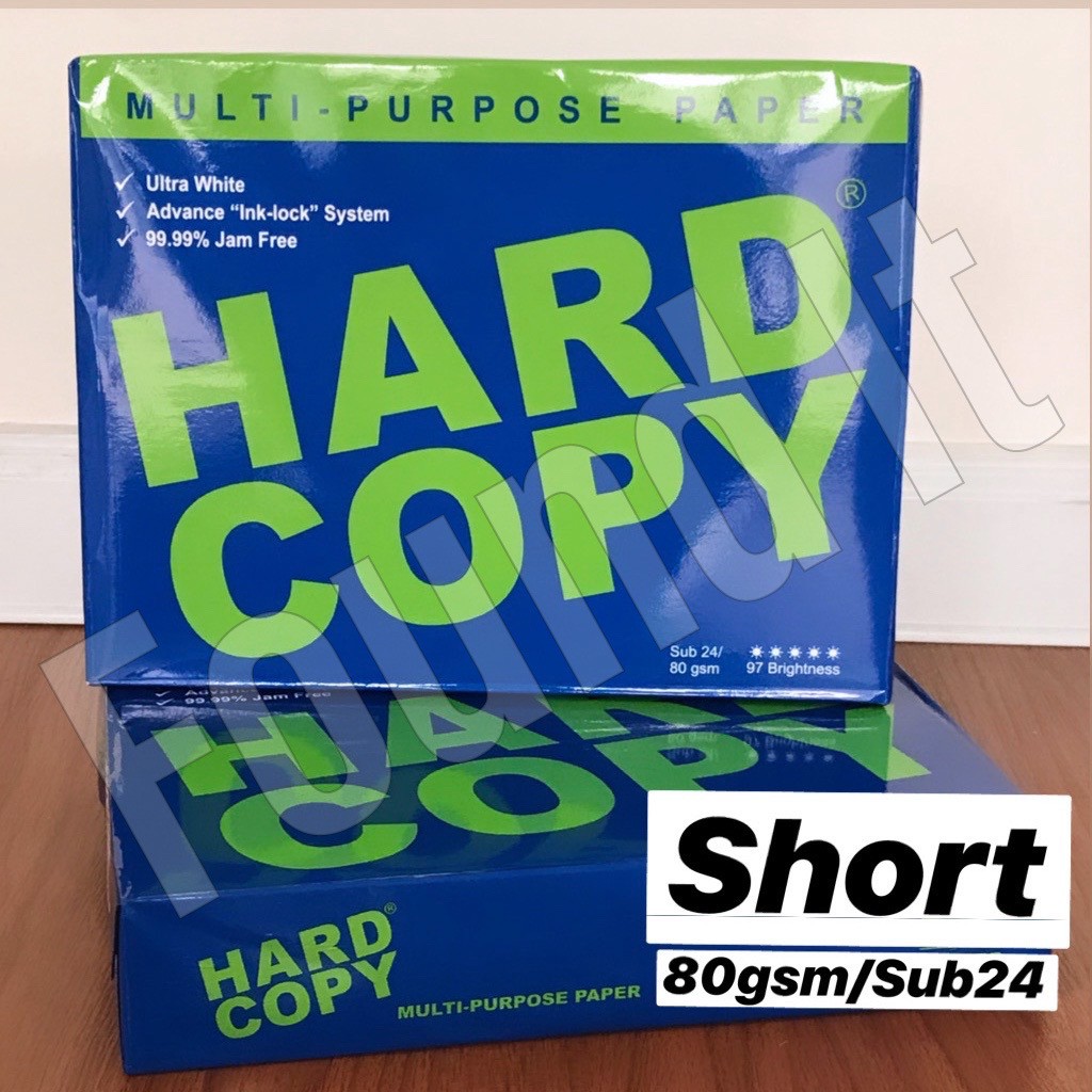Hard Copy Bond Paper (Short8.5x11) Sub 24 / 80gsm Hardcopy / Copy