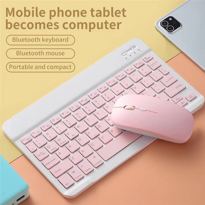 Wireless bluetooth keyboard and mouse set tablet computer Ipad mobile keyboard mini bluetooth