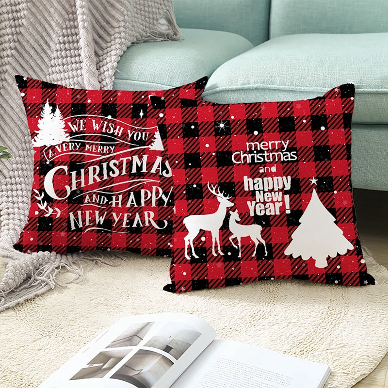 2020 Christmas Cushion Cover Xmas Pillow Case Merry Christmas