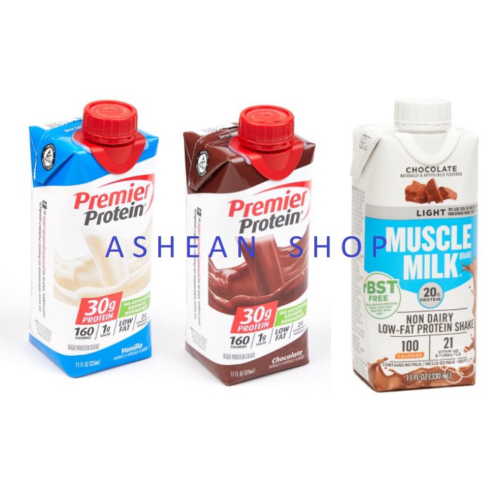 Premier Protein Chocolate / Vanilla 11 oz/Muscle Milk Light Protein