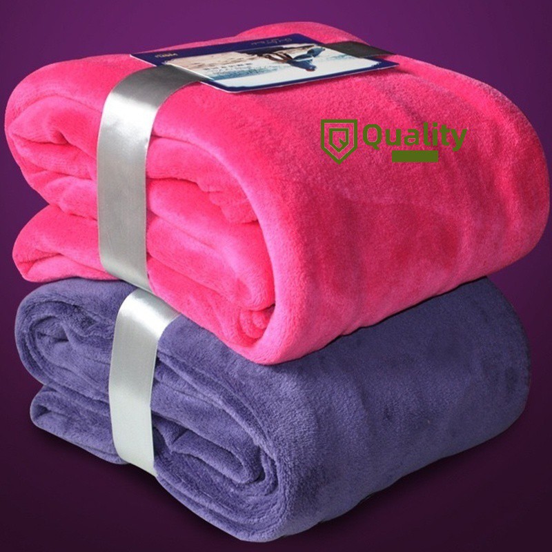 50*70cm Soft Throw Blanket Warm Coral Plaid Blankets