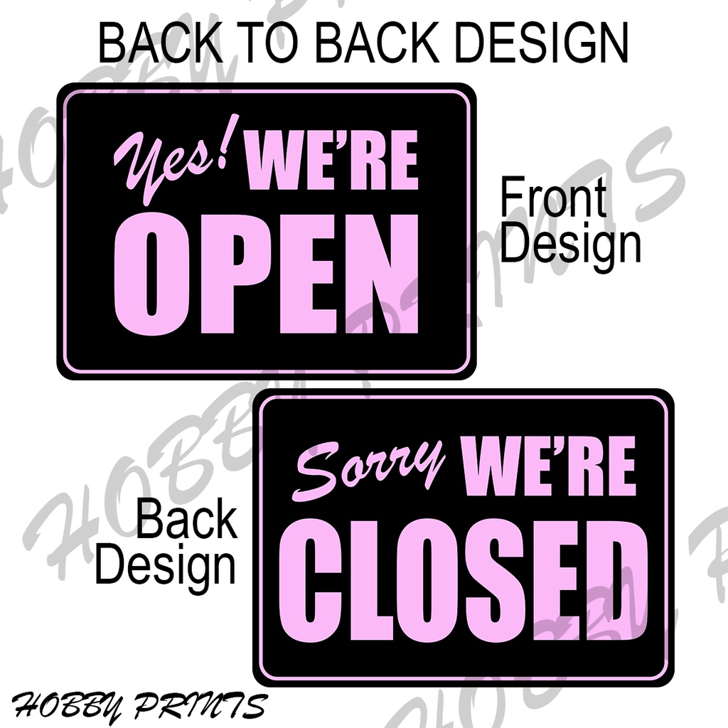 Laminated Signages Open And Closed Signage Sign Boards Shopee