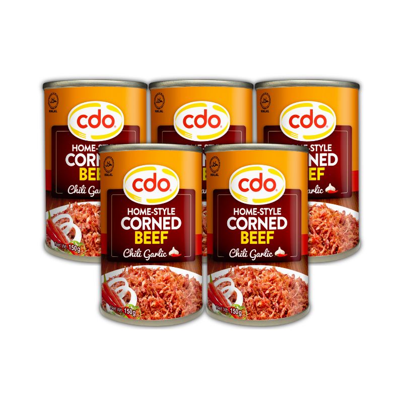 CDO Homestyle Corned Beef Chili Garlic 150g Pack of 5 presyo ₱180