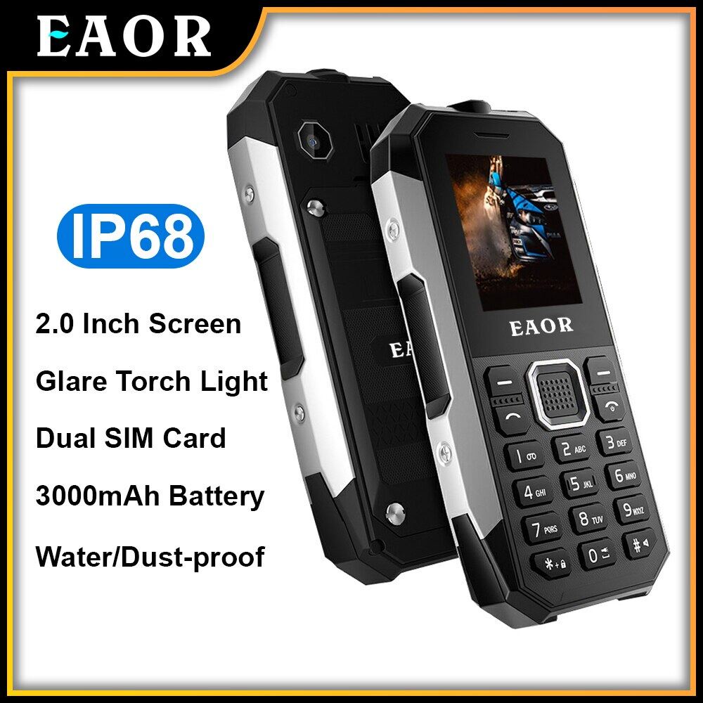 EAOR IP68 Rugged Phone Waterproof Dustproof Keypad Phone Dual SIM