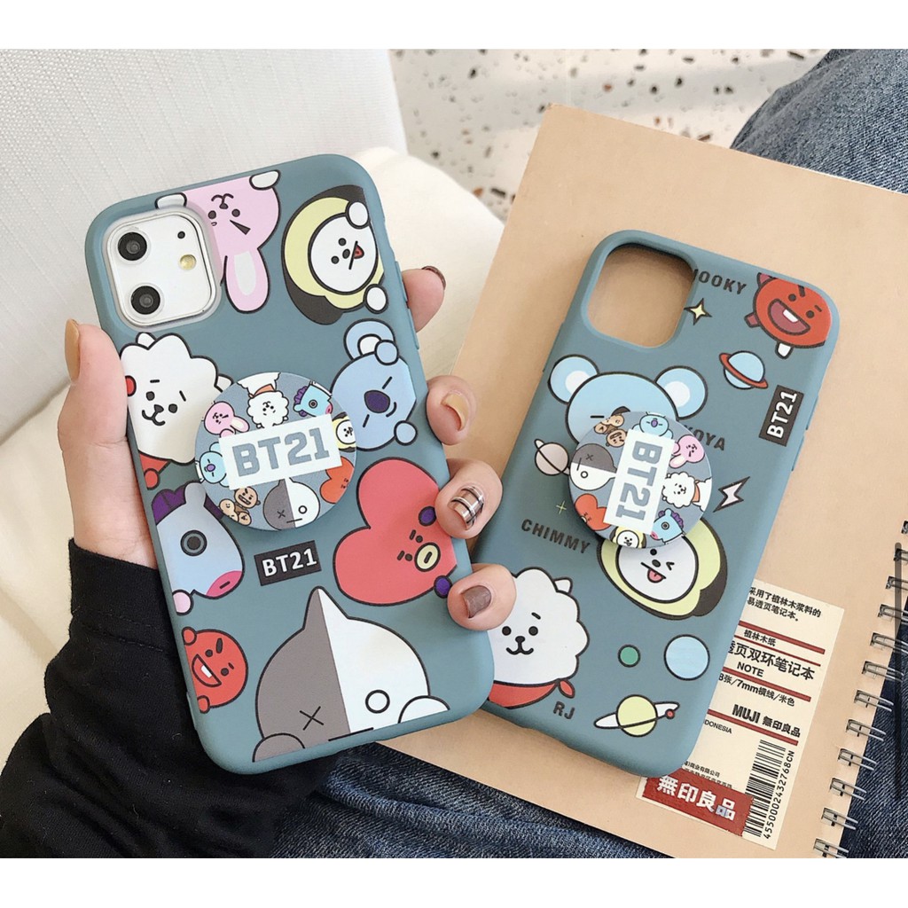 Samsung KPOP BTS Case Korean Cartoon Case BT21 Phone Case Full Soft