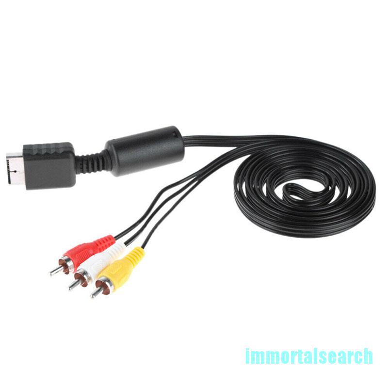 [bIMML] Multi Out AV Cord Video/Audio Cable 3 RCA Flat For Playstation