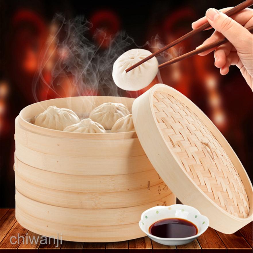 Bamboo Steamer For Dumplings, Vegetables, Chicken, Fish Steam Basket